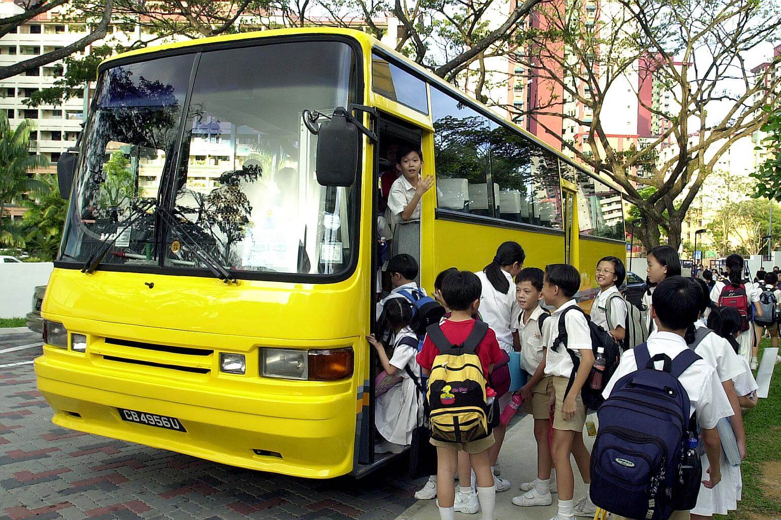 Japanese schoolgirls bus